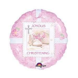   Christening 18 Inch Foil Mylar Balloon 2 Pack