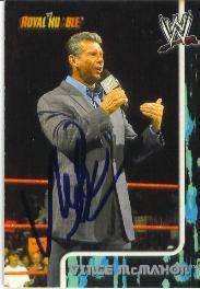 Vince McMahon Signed 2002 FLEER Royal Rumble WWE Card  