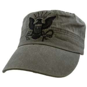  US Navy Anchor OD Green Flat Top cap 