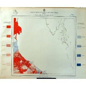   1929 Colour Map Italy Statistics Births Pesaro Ancona