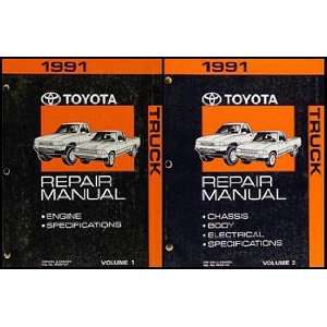 1991 Toyota Truck Repair Shop Manual Set Original 2 Vol.:  