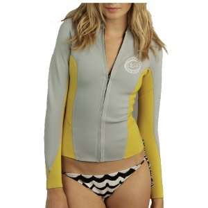  Peeky Womens Wetsuit Zip Jacket in Fog, Size 8 Sports 