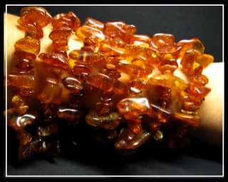 VTG OLD Russian Polished Genuine Baltic HONEY AMBER Necklace LONG 