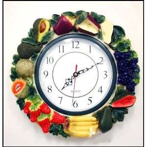  Assorted Fruit Resin Wall Clock DK 7705