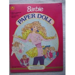  Barbie Paper Doll Precut Fashions   A Golden Book 1990 