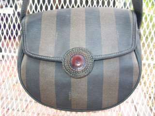 Vintage FENDI Crossbody Messenger Handbag Shoulder bag Leather 