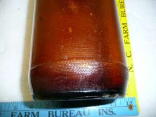 CLOROX BOTTLE TEXTURED LABEL AREA VINTAGE GLASS BROWN  