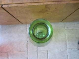   MID CENTURY MODERN DECORATIVE GREEN GLASS FLOOR VASE DANISH 60S 70S