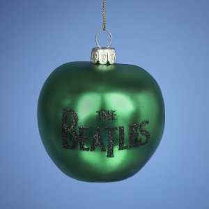  Pack of 6 The Beatles Green Apple Glass Christmas 