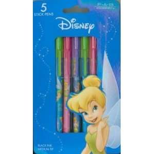 com Disney 5 Pack Stick Pen Set featuring characters from Tinker Bell 