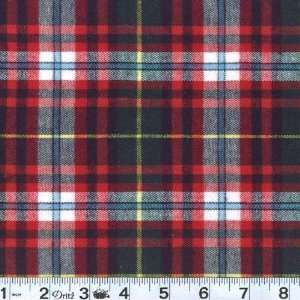   Dyed Flannel Plaid Red/Green Fabric By The Yard: Arts, Crafts & Sewing