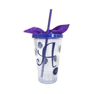 Personalized Polka Dot Initial Tumbler: Kitchen & Dining