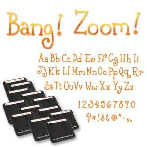  Sizzix Sizzlits Bang Zoom Alphabet Die Set, Upper/Lower/No 