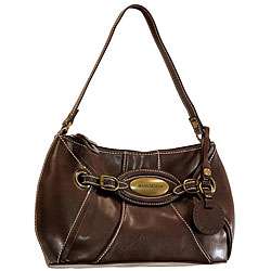 Isaac Mizrahi Womens Brown Faux Leather Handbag  Overstock