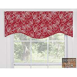 Red Leaves Cotton M shaped Window Valance  Overstock