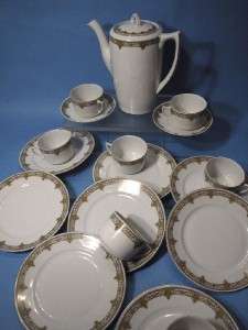 CZECHOSLOVAKIA CHINA APROX. 19pieces TEA CUPS & PITCHER  