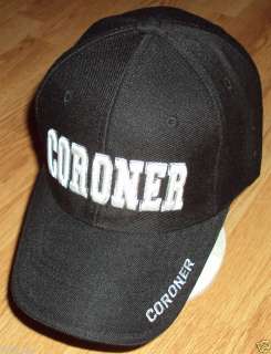 CORONER MEDIC EXAMINER DEATH INVESTIGATOR BALL CAP HAT  
