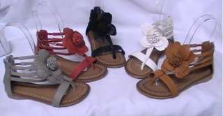   Sandals w/Big Flower (Beach3) YOUTH Dress Shoes Pageant Party Shoes