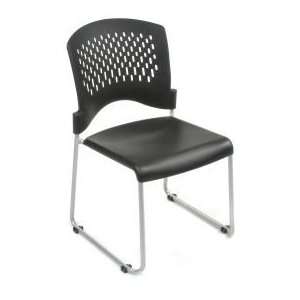  Ventilated Plastic Stackable Chair   Black Everything 