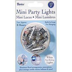 Non blinking White Mini Party Lights (Pack of 12)  