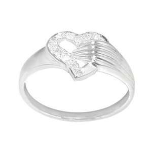   Heart Shaped Diamond Ring with Lustrous Diamonds 1.8 GM Jewelry