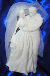   Wedding Cake Top Topper Ivory white 5 bride VEIL & groom $50+  