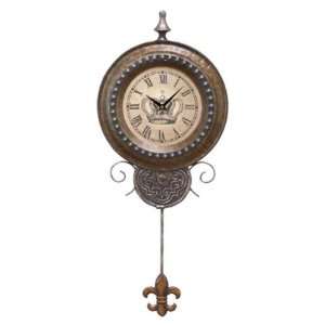 Mounted Fleur de Lis Wall Clock:  Home & Kitchen
