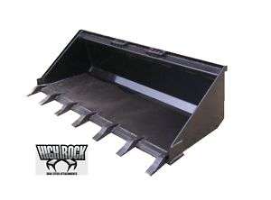 66 Low Profile Skid Steer Tooth Bucket Attachment  