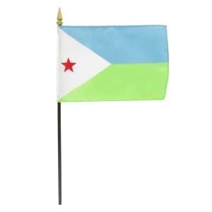  Djibouti 4 x 6 Stick Flag Patio, Lawn & Garden