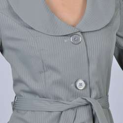 Analogy Womens Tonal Stripe Belted Pant Suit  Overstock