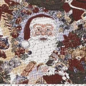   Jacquard Santa North Pole Fabric By The Yard: Arts, Crafts & Sewing