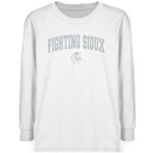  NCAA North Dakota Fighting Sioux Youth White Logo Arch T 