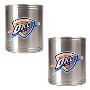 Oklahoma City Thunder NBA 2pc Stainless Steel Can Holder Set   Primary 