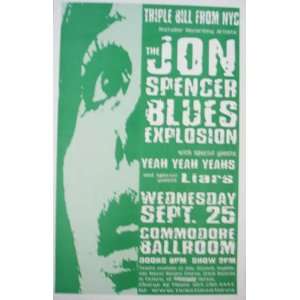  Jon Spencer Blues Explosion Yeah Yeahs Concert Poster 