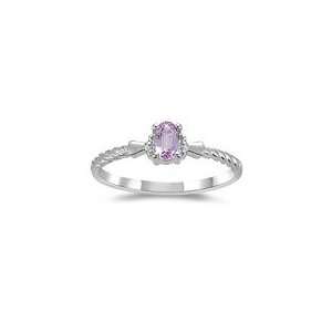  0.21 Cts Imperial Topaz Solitaire Ring in 14K White Gold 6 