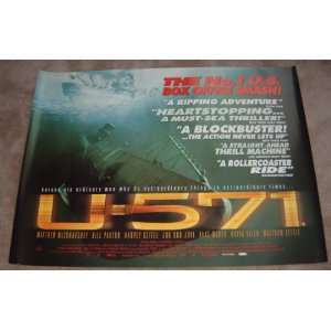  U 571   Original British Movie Poster   30 x 40 
