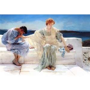  Oil Painting: Ask Me No More: Lawrence Alma Tadema Hand 