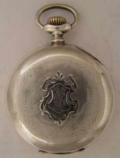   HEBDOMAS Antique Swiss Silver Engraved Pocket Watch Perfect Serviced