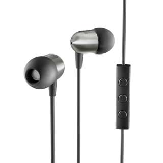    001 NS400 Earphones with Remote and Mic (Titanium   Black)  