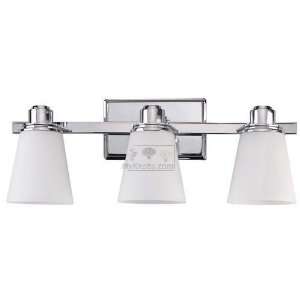  Chatham   22 triple wall light in chrome with flat opal 