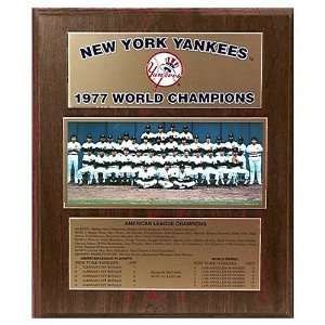  MLB Yankees 1977 World Series Plaque: Sports & Outdoors