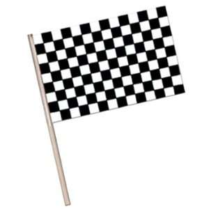  Checkered Flag   Plastic (w/22 wooden dowel) Party 