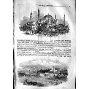  1853 View Mosque Sophia Marine Arsenal Constantinople 