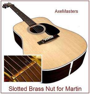   SLOTTED BRASS NUT for Martin D18 D28 000 Series Acoustic Guitars