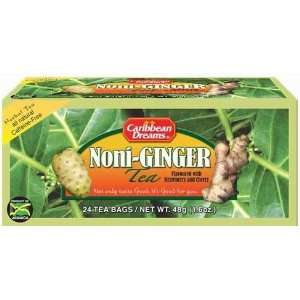 Caribean Dreams Noni Ginger Tea 20 Bags  Grocery & Gourmet 