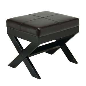  OSP Designs Metro XLeg Square Ottoman By Office Star: Home 