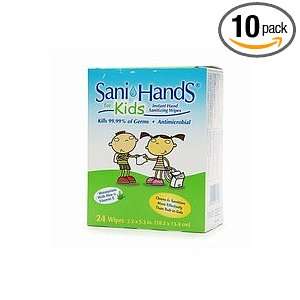  Sani Hands KIDS Instant Hand Sanitizer Wipes Travel Pack 