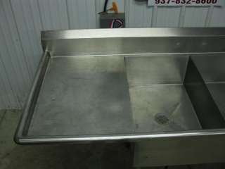 87 3/4 2 Bowl Heavy Duty Compartment Stainless Sink  