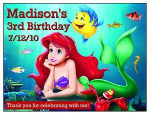 15 LITTLE MERMAID BIRTHDAY PARTY FAVORS MAGNETS  