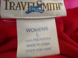 Travel Smith womens long sleeve shirt, dark peach color? size L 